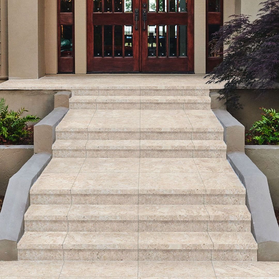 Premium Coral Stone Pavers & Coping – Bullnose