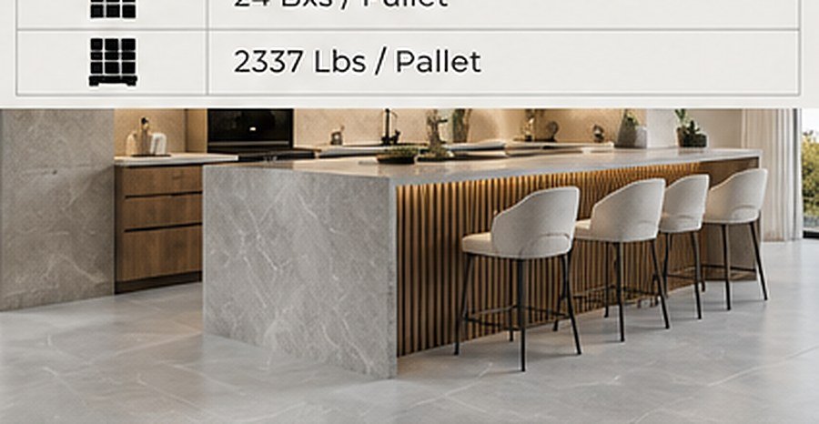 Bonita Soft Gray Porcelain Tile - Image 5