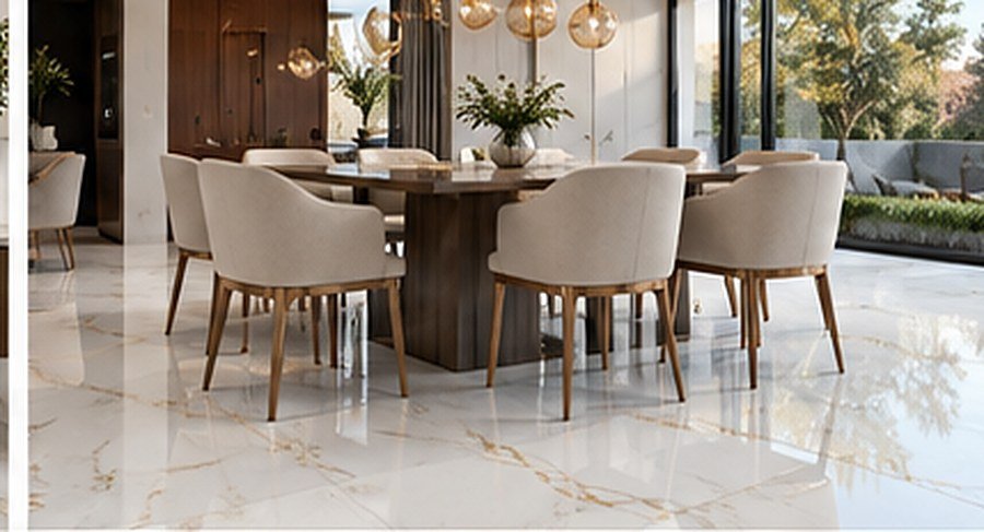 Gold Coast White Gold Porcelain Tile - Image 5