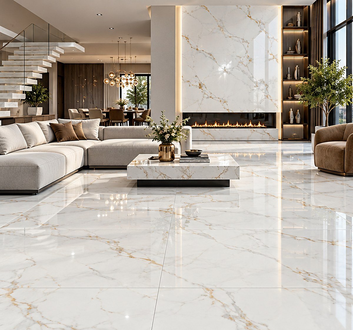 Gold Coast White Gold Porcelain Tile
