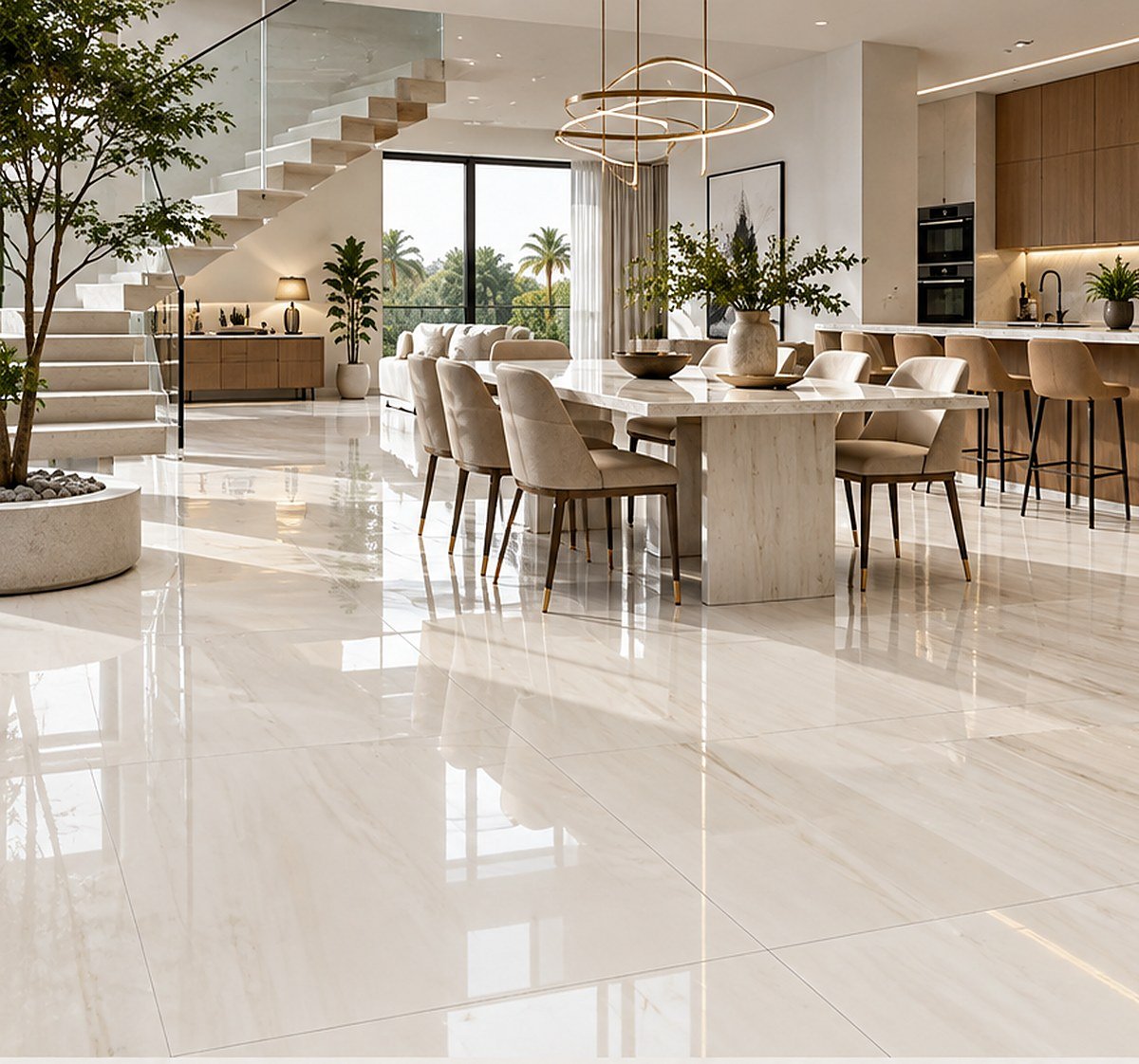 Las Olas White Porcelain Tile
