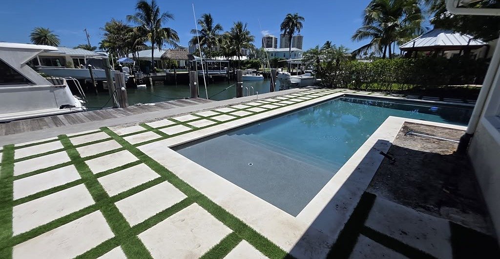 Vanilla Sandblasted Marble Pavers